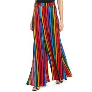 Show Me Your Mumu Campbell High Slit Pants Rainbow Parade Large